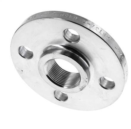 Threaded Flange DN50-PN16 Rp 2'' Zinc-Plated Steel DIN 2566 And EN 1092-1 (Type 13)