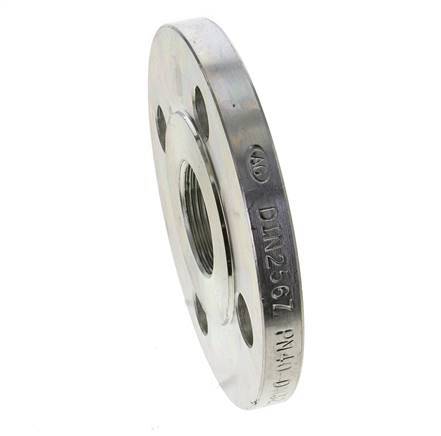 Threaded Flange DN32-PN40 Rp 1-1/4'' Zinc-Plated Steel DIN 2567 And EN 1092-1 (Type 13)