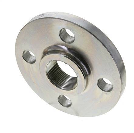 Threaded Flange DN32-PN40 Rp 1-1/4'' Zinc-Plated Steel DIN 2567 And EN 1092-1 (Type 13)