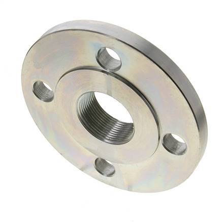 Threaded Flange DN100-PN40 Rp 4'' Zinc-Plated Steel DIN 2567 And EN 1092-1 (Type 13)