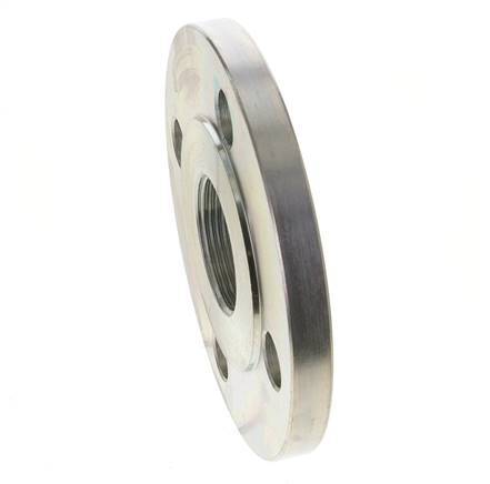 Threaded Flange DN100-PN40 Rp 4'' Zinc-Plated Steel DIN 2567 And EN 1092-1 (Type 13)
