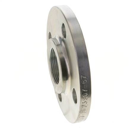 Threaded Flange DN100-PN40 Rp 4'' Zinc-Plated Steel DIN 2567 And EN 1092-1 (Type 13)