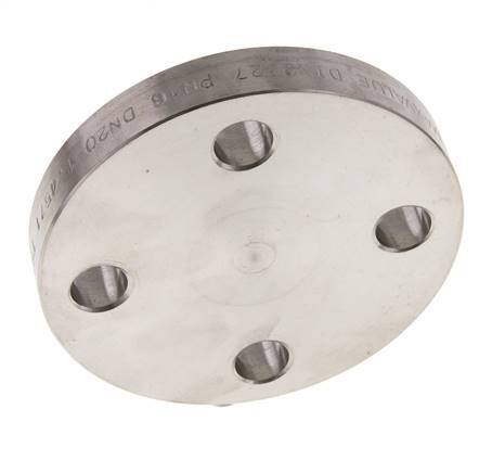 Blind Flange DN20-PN16 Stainless Steel 1.4571 DIN 2527