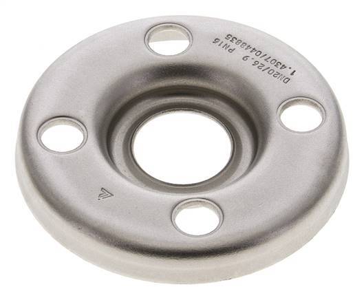 Loose Flange DN20-PN10 Stainless Steel 1.4301 Pressed Similar To DIN 2642