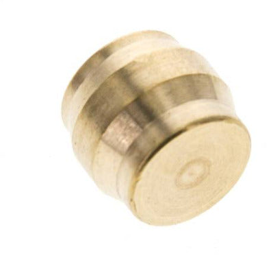 12mm Brass Closing Plug for Compression Ring Fittings 75 Bar DIN EN 1254-2 [2 Pieces]