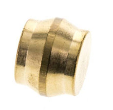 15mm Brass Closing Plug for Compression Ring Fittings 82 Bar DIN EN 1254-2