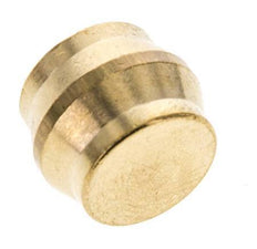 15mm Brass Closing Plug for Compression Ring Fittings 82 Bar DIN EN 1254-2