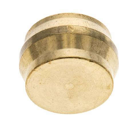 22mm Brass Closing Plug for Compression Ring Fittings 54 Bar DIN EN 1254-2