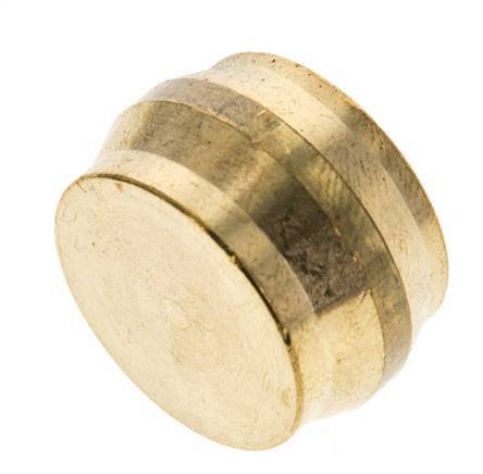 22mm Brass Closing Plug for Compression Ring Fittings 54 Bar DIN EN 1254-2