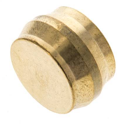 22mm Brass Closing Plug for Compression Ring Fittings 54 Bar DIN EN 1254-2