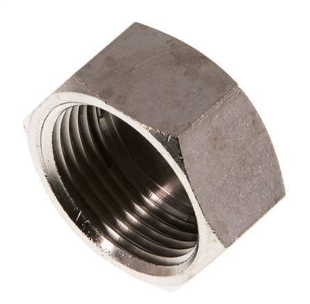 G 3/4'' Nickel plated Brass End cap 16 Bar [2 Pieces]