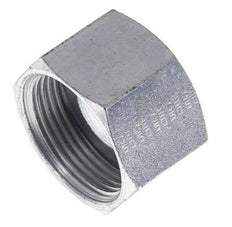 UN 1-7/16''-12 Zinc plated Steel End cap ORFS 400 Bar