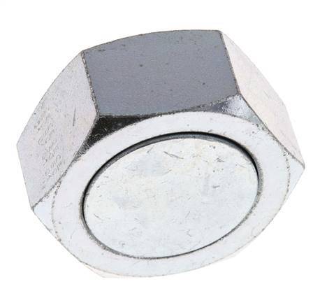 UN 2''-12 Zinc plated Steel End cap ORFS 250 Bar