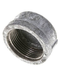 Rp 1 1/4'' Zinc plated Cast iron End cap Round 25 Bar [2 Pieces]