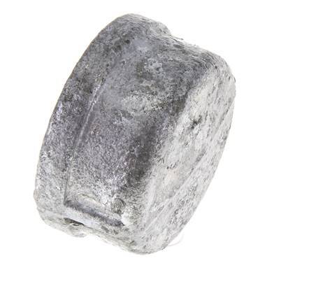 Rp 1 1/4'' Zinc plated Cast iron End cap Round 25 Bar [2 Pieces]