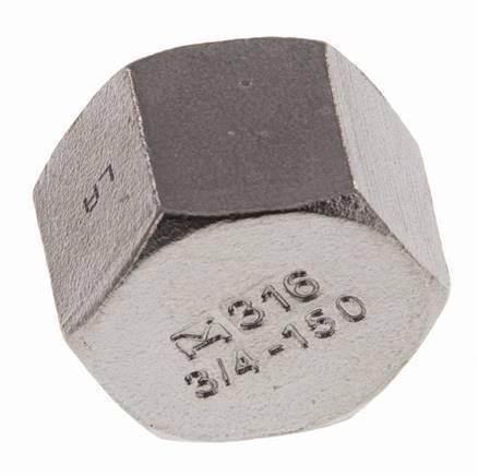 Rp 3/4'' Stainless steel End cap 16 Bar [2 Pieces]