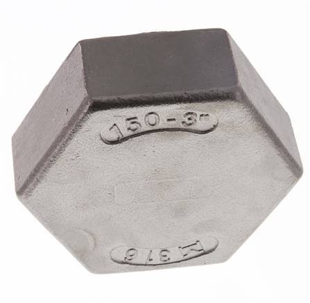 Rp 3'' Stainless steel End cap 16 Bar