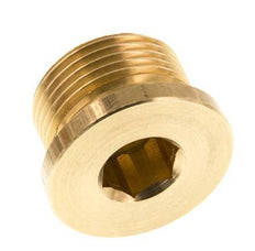 G 1'' Brass Closing plug with Inner Hex 16 Bar