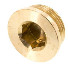 G 1 1/4'' Brass Closing plug with Inner Hex 16 Bar
