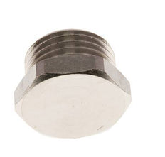 G 1/2'' Nickel plated Brass Closing plug with Outer Hex 16 Bar [2 Pieces]