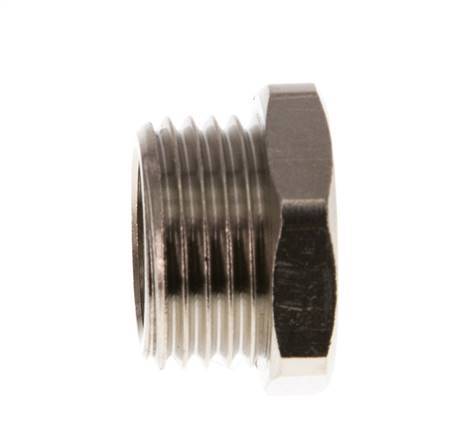G 1/2'' Nickel plated Brass Closing plug with Outer Hex 16 Bar [2 Pieces]