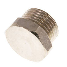 G 3/8'' Nickel plated Brass Closing plug with Outer Hex 16 Bar [5 Pieces]