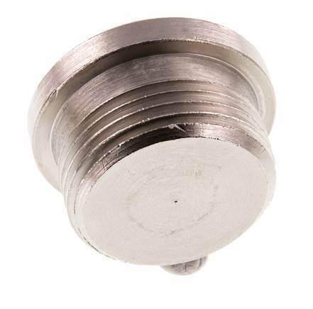 G 1'' Nickel plated Brass Closing plug with Inner Hex 16 Bar