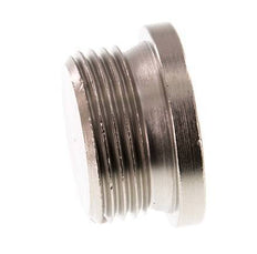 G 1'' Nickel plated Brass Closing plug with Inner Hex 16 Bar