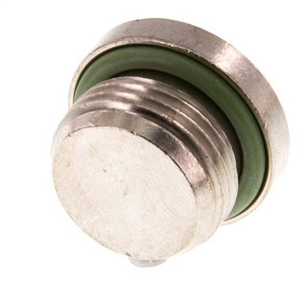 G 3/8'' Nickel plated Brass Closing plug with Inner Hex and FKM Seal 16 Bar [5 Pieces]