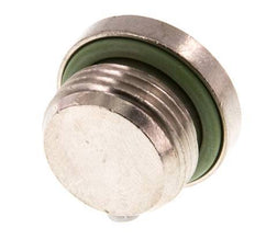 G 3/8'' Nickel plated Brass Closing plug with Inner Hex and FKM Seal 16 Bar [5 Pieces]