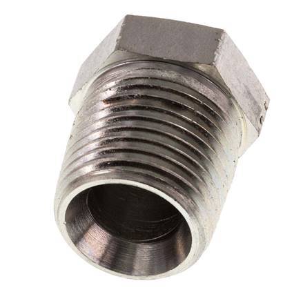 1/2'' NPT Male Zinc plated Steel Closing plug with Outer Hex 210 Bar