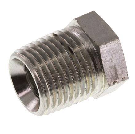 1/2'' NPT Male Zinc plated Steel Closing plug with Outer Hex 210 Bar