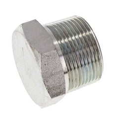 1 1/4'' NPT Male Zinc plated Steel Closing plug with Outer Hex 80 Bar