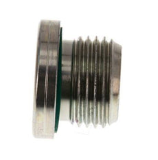 G 1/2'' Male Zinc plated Steel Closing plug with Inner Hex and FKM Seal 400 Bar [2 Pieces]