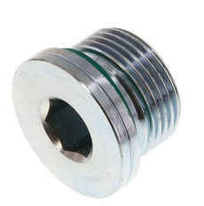 G 3/4'' Male Zinc plated Steel Closing plug with Inner Hex and FKM Seal 400 Bar [2 Pieces]