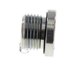G 1/2'' Male Zinc plated Steel Closing plug with Inner Hex and NBR seal 400 Bar [2 Pieces]