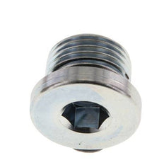 G 1/2'' Male Zinc plated Steel Closing plug with Inner Hex and NBR seal 400 Bar [2 Pieces]