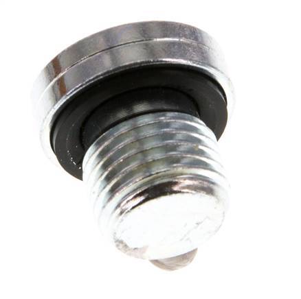 G 1/4'' Male Zinc plated Steel Closing plug with Inner Hex and NBR seal 400 Bar [5 Pieces]