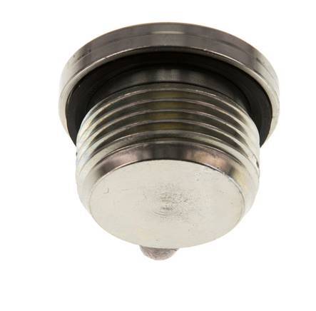 G 3/4'' Male Zinc plated Steel Closing plug with Inner Hex and NBR seal 400 Bar [2 Pieces]