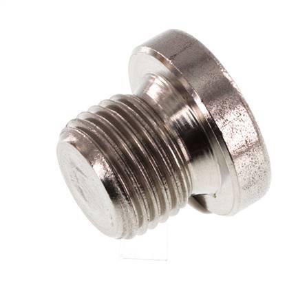 G 1/8'' Stainless steel Closing plug with Inner Hex 40 Bar
