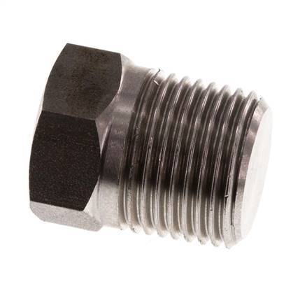 3/8'' NPT Male Stainless steel Closing plug with Outer Hex 210 Bar
