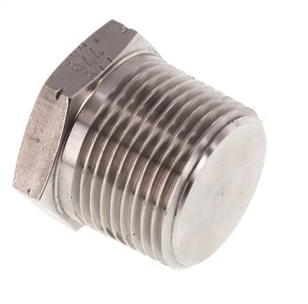 1'' NPT Male Stainless steel Closing plug with Outer Hex 140 Bar