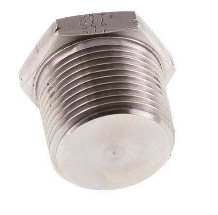 1'' NPT Male Stainless steel Closing plug with Outer Hex 140 Bar