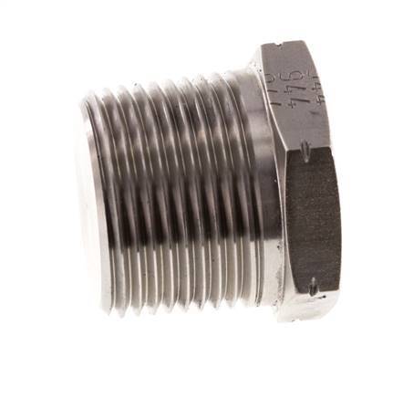 1'' NPT Male Stainless steel Closing plug with Outer Hex 140 Bar