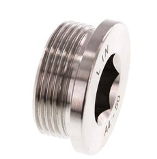 G 1 1/4'' Stainless steel Closing plug with Inner Hex 40 Bar