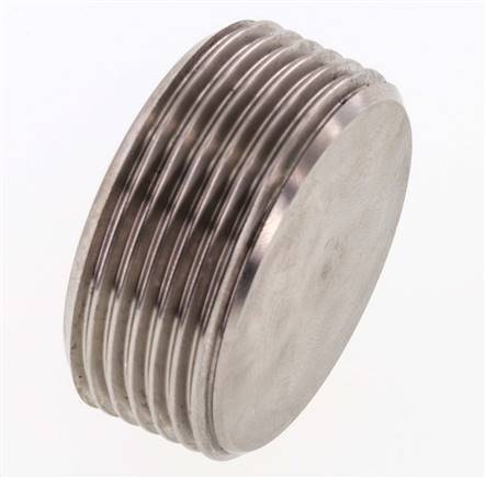 1 1/4'' Stainless steel Closing plug with Inner Hex without collar 40 Bar