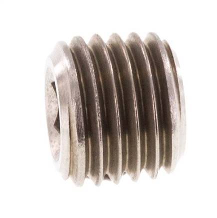 M12x1.5 Stainless steel Closing plug with Inner Hex without collar (conical) 40 Bar
