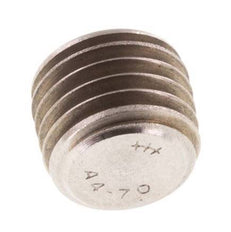 M12x1.5 Stainless steel Closing plug with Inner Hex without collar (conical) 40 Bar