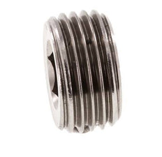 G 1/2'' Stainless steel Closing plug with Inner Hex without collar 40 Bar