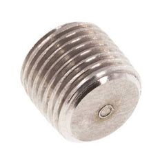 G 1/8'' Stainless steel Closing plug with Inner Hex without collar 40 Bar